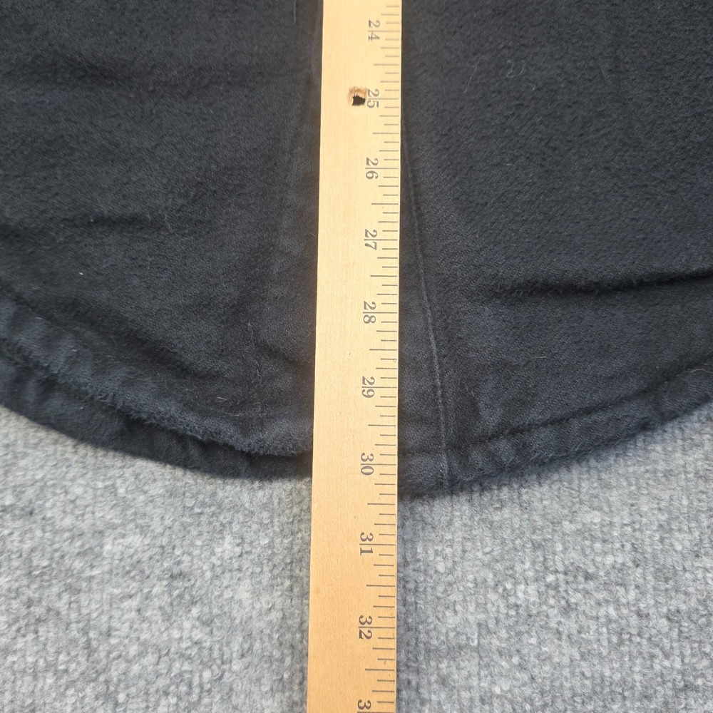 CPO Provisions Flannel Shirt Jacket Shacket Elbow Patch Medium Black Heavy - Picture 7 of 11